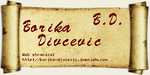Borika Divčević vizit kartica